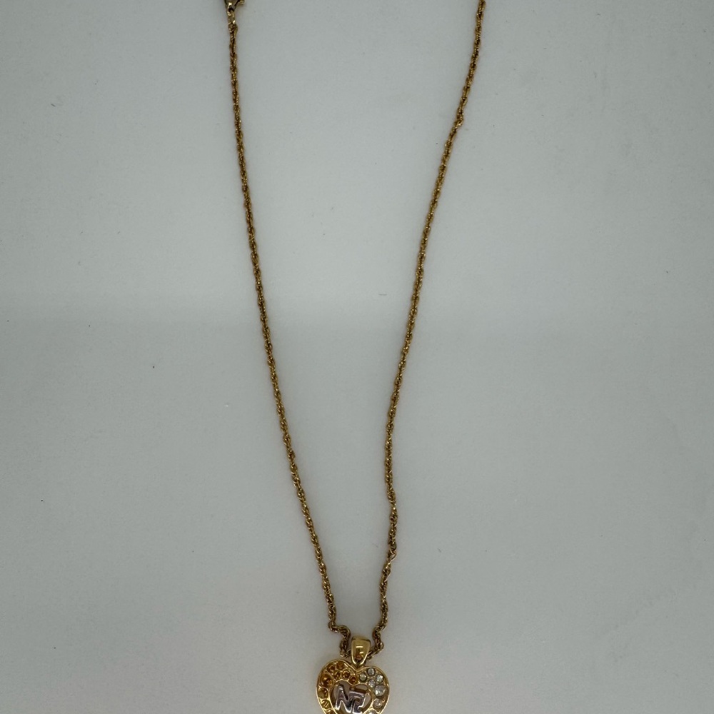 Nina Ricci Gold and Silver Heart Necklace - Picture 3 of 5